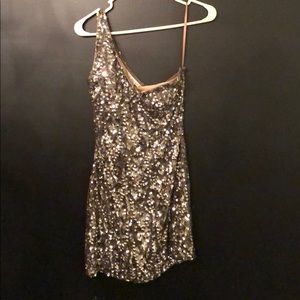 Silver sequin Scala cocktail dress